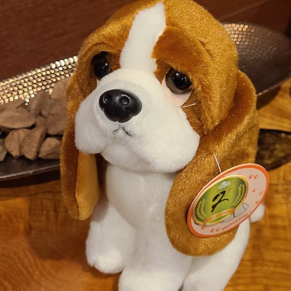 New Honeyway sad Sam basset hound Puppy/dog Soft classic Plush Stuffed toy 8" in - Picture 3 of 12